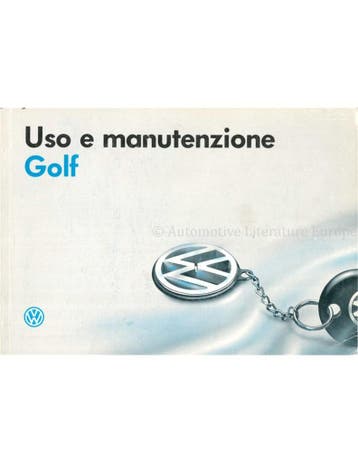 1993 VOLKSWAGEN GOLF INSTRUCTIEBOEKJE ITALIAANS, Auto diversen, Handleidingen en Instructieboekjes