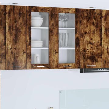 vidaXL Hangkast 2 st Rook Eiken Bewerkt hout, Verzenden, Nieuw