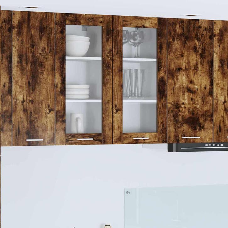 vidaXL Hangkast 2 st Rook Eiken Bewerkt hout, Huis en Inrichting, Kasten | Overige, Nieuw, Verzenden