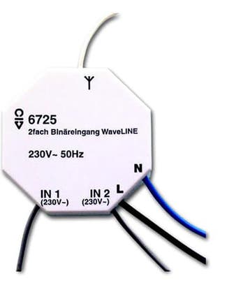 ABB Busch-Jaeger RF Binary Sensor WaveLINE 6725 230V -, Verzenden