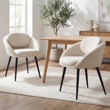 Eetkamerstoelen - Set van 2 - Met armleuning - Beige - Ya-Ho, Verzenden, Nieuw