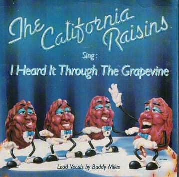 The California Raisins - I Heard It Through The Grapevine, Verzenden