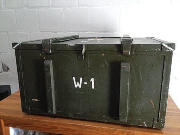 Krat - Grote militaire koffer - Hout, Metaal