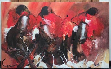 Gerdine Duijsens (1951) - Paarden en ruiters