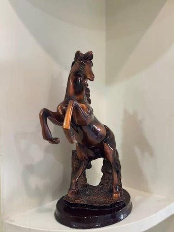 Statue, Rearing Horse - 33 cm - Résine