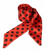 Haarband Haarsjaaltje 180cm - Stippen Patroon - Zwart Rood, Nieuw