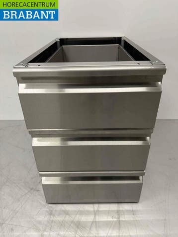 Armoire à tiroirs inférieure en acier inoxydable 3 tiroirs, Articles professionnels, Verzenden