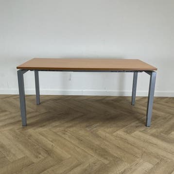 verstelbaar bureau / tafel 160x80 cm, beuken - grijs, In hoogte verstelbaar, Gebruikt