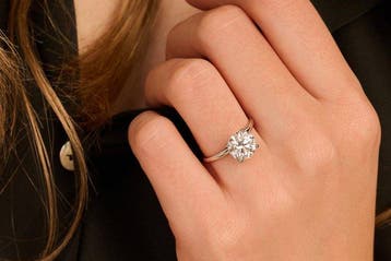 Ring - 14 karaat Witgoud - 2.79ct. tw. Diamant (Lab-grown), Handtassen en Accessoires, Ringen, Nieuw