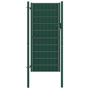 vidaXL Hekpoort PVC en staal 100x204 cm Groen, Tuin en Terras, Verzenden, Nieuw