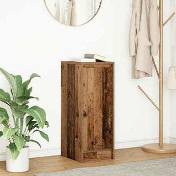 vidaXL Dressoir 29,5x34x76 cm bewerkt hout oud houtkleurig, Verzenden, Nieuw