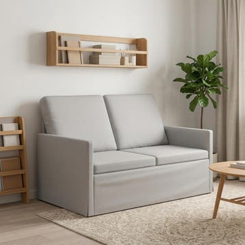 vidaXL 2-zitsbank / zetel Wolkgrijs 130 x 81 x 82 cm Stof, Verzenden, Nieuw