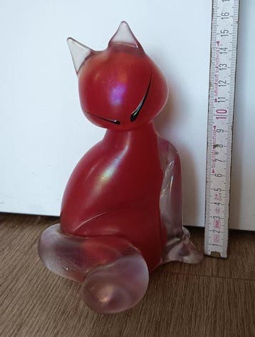 Figure - Murano Glass Gatto stilizzato firmato - Verre de, Antiek en Kunst