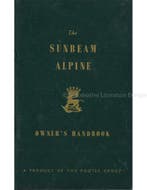 1959 SUNBEAM ALPINE SERIE I INSTRUCTIEBOEKJE ENGELS