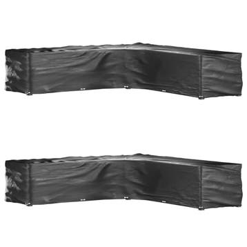 vidaXL Tuinmeubelhoezen L-vormig 2 st 20 oogjes 300x300x70, Verzenden, Nieuw