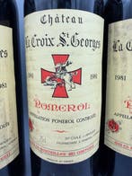 1981 Château la Croix Saint-Georges - Pomerol - 3 Bouteilles, Verzamelen, Nieuw