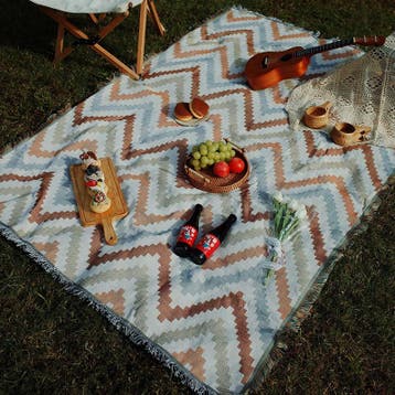 180 bij 230cm Fris Zomers Zigzag Stoffen Picknickkleed Kleed, Verzenden, Nieuw
