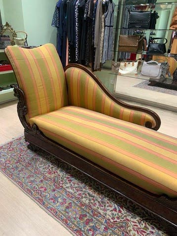 Chaise longue - Bois, Textile, Antiquités & Art