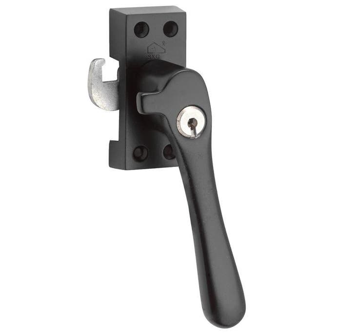 SKG Raamsluiting Met sluitplaat rechts Linea mat zwart, Doe-het-zelf en Bouw, Overige Doe-Het-Zelf en Bouw, Nieuw