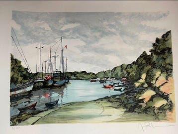 Jean-Pierre Laurent (1920) - Set of 4 Lithographs - Maritime