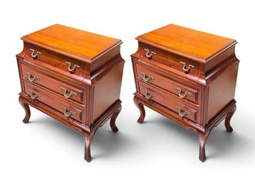 Bijzettafel (2) - Louis XVI-stijl - Hout - Voorste lades, Huis en Inrichting, Nieuw