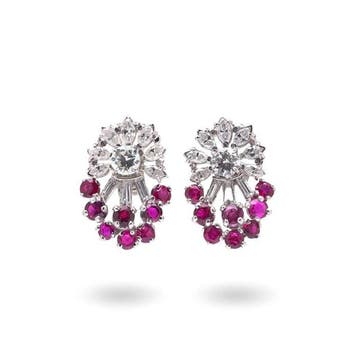 Boucles doreilles Platine - Boucles doreilles en platine, Nieuw