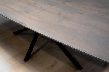 Tafel Deens Ovaal Eikenhout  Twist Poot  260x100, Huis en Inrichting, Tafels | Eettafels, Nieuw