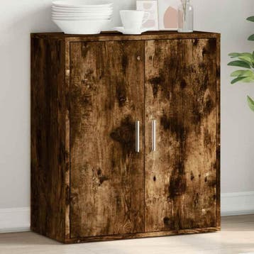 vidaXL Dressoir 79x38x80 cm bewerkt hout gerookt, Verzenden