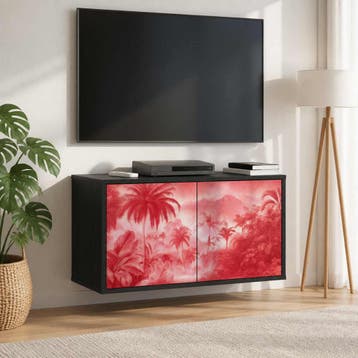 vidaXL Wand gemonteerd TV Kast AACHEN 69 x 33 x 40 cm Zwart, Verzenden