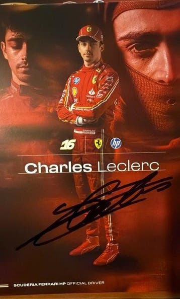 Italië - Sport, Leclerc Hamilton gesigneerde ansichtkaarten