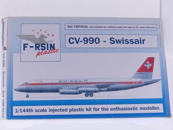 Schaal 1:144 F-rsin FRP4018 Convair CV-990 Coronado Swiss..., Ophalen of Verzenden
