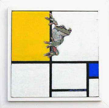 Jos Verheugen - Free after Mondrian, with Tree Frog (M1117,