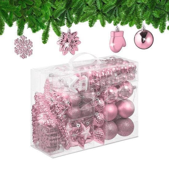 2dekans | kerstballen set van 100 - plastic - mat - glanzend, Diversen, Kerst, Ophalen of Verzenden
