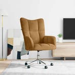 vidaXL Relaxstoel fluweel bruin, Verzenden
