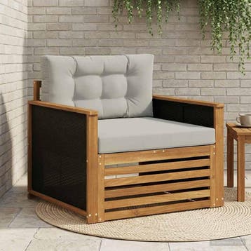 vidaXL Buiten Midden Sofa Naturel, Verzenden, Nieuw