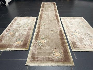 China Zijde 3-delig - Tapijt - 340 cm - 70 cm, Nieuw