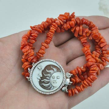 Koraal - Zilver - Armband - CORALLO MEDITERRANEO