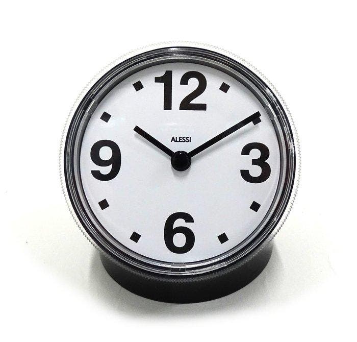 Klok - Alessi - Pio Manzù - ABS, zwart - 2020+, Huis en Inrichting, Overige Huis en Inrichting