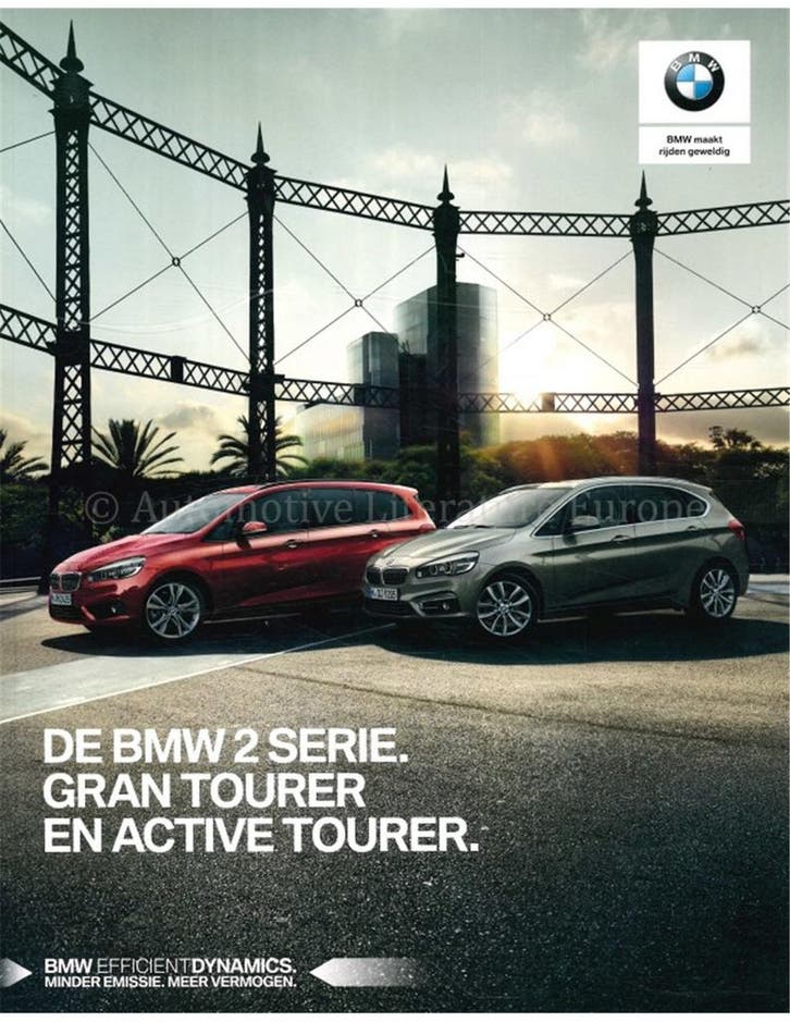 2017 BMW 2 SERIE GRAN | ACTIVE TOURER BROCHURE NEDERLANDS, Livres, Autos | Brochures & Magazines