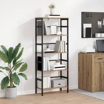 vidaXL Boekenplank 4-laags 40 x 29.5 x 115 cm Bewerkt hout, Verzenden, Nieuw