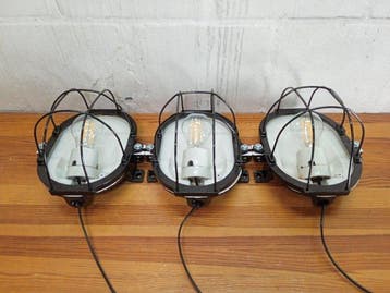 Lampe (3) - Fonte - Lampes cage industrielles