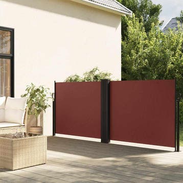 vidaXL Windscherm uittrekbaar 100x600 cm bruin, Verzenden