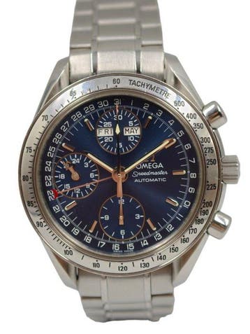 Omega - Speedmaster Chronograph Triple Date Blue Dial -, Nieuw