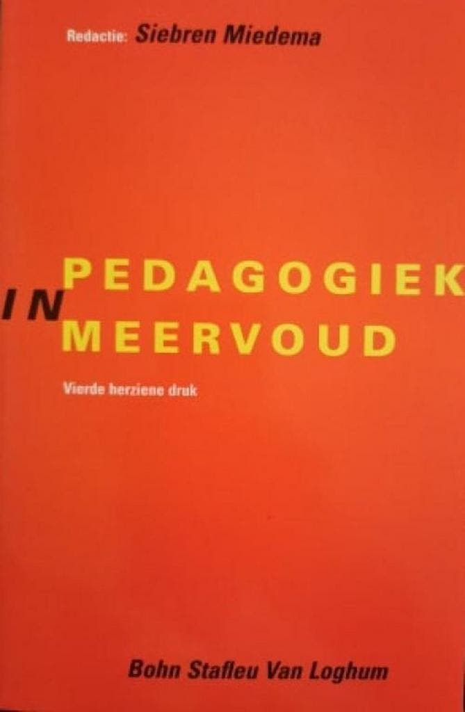 PEDAGOGIEK IN MEERVOUD 9789031312924 MIEDEMA, Livres, Livres d'étude & Cours, Envoi