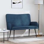 vidaXL 2-Zits Sofa Blauw 115 x 61 x 87 cm Stof, Verzenden, Nieuw