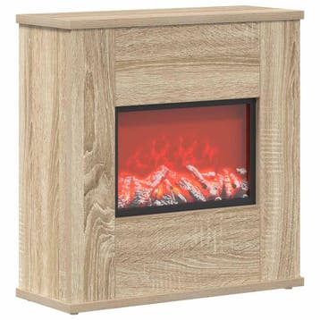 vidaXL Elektrische haard Sonoma 47 x 18 x 48 cm Bewerkt hout, Verzenden, Nieuw