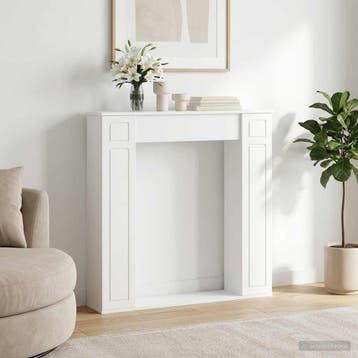 vidaXL Haardombouw Wit 100 x 20 x 100 cm Bewerkt hout, Verzenden, Nieuw