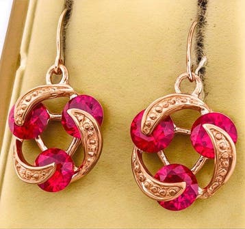 Zonder minimumprijs - Oorbellen - 9 kt. Roségoud, Zilver, Nieuw