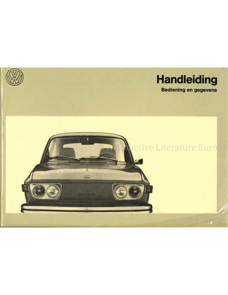 1972 VOLKSWAGEN 412 E INSTRUCTIEBOEKJE NEDERLANDS, Auto diversen, Handleidingen en Instructieboekjes
