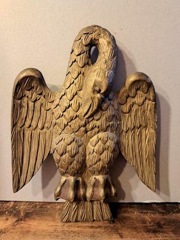 Sculptuur - Duif De Heilige Geest - 27 cm - Antiek - Hout -